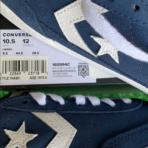 CONVERSE NET STAR CLASSIC OX NAVY/WHITE/WHITE MEN’ - Picture 16 of 16